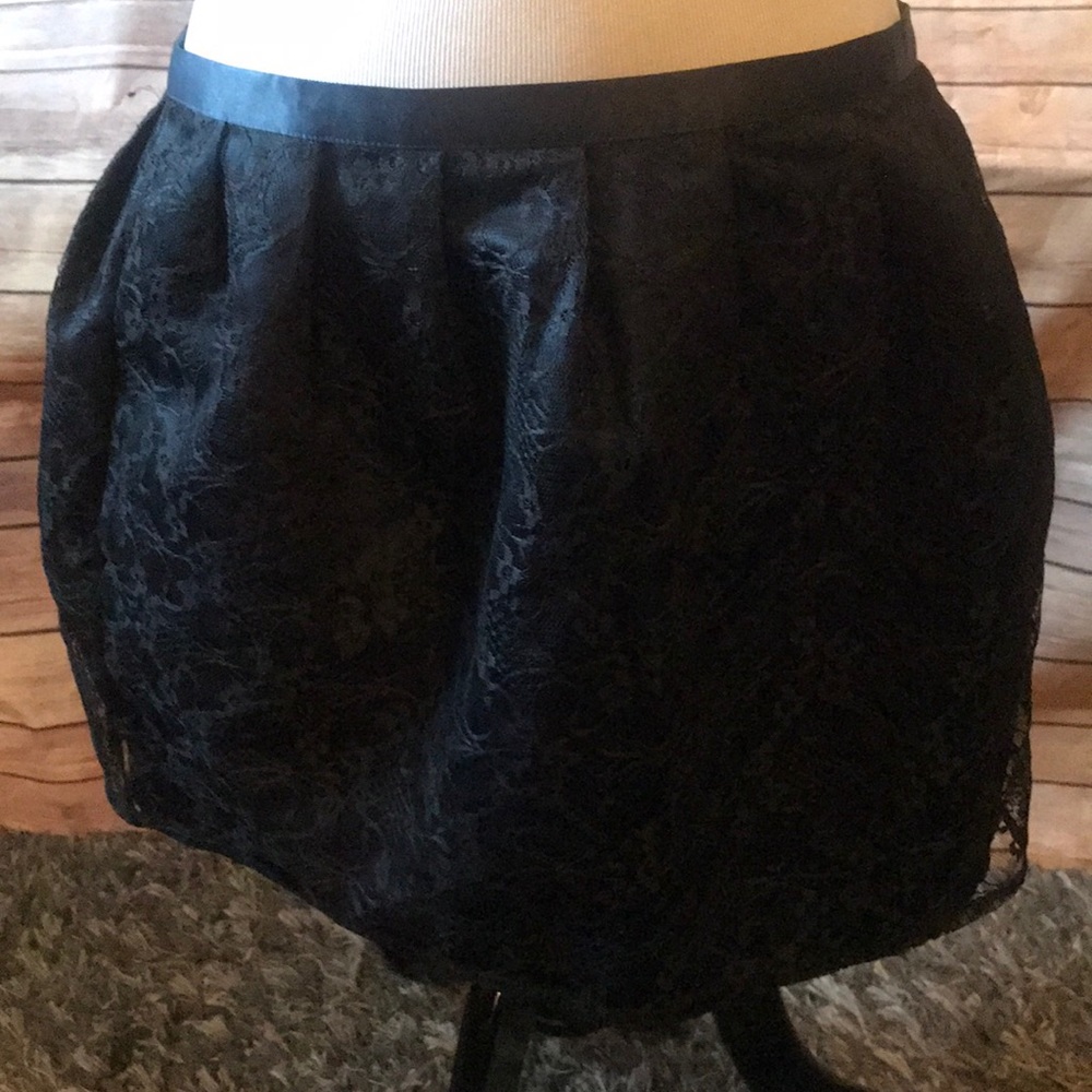 Navy blue\black lace skirt